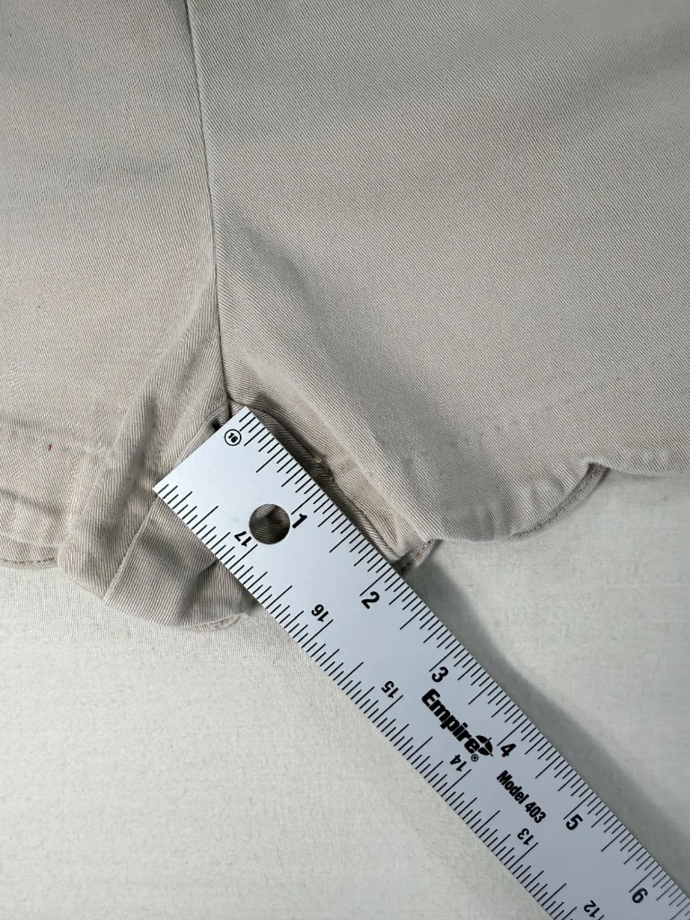 Crown & Ivy Kids Tan Scalloped Hem Twill Shorts Size 6
